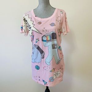 Pink Graphic Short Sleeve Tee
